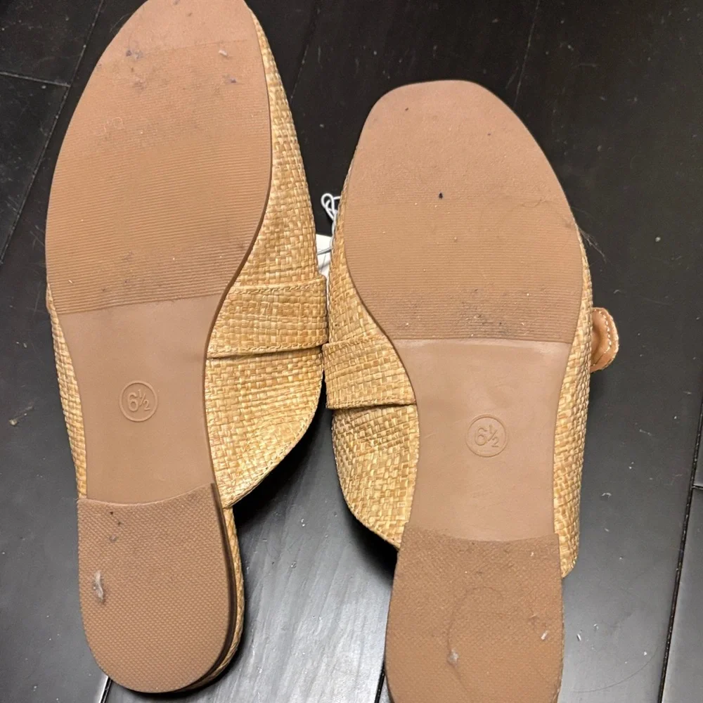 a new day Tan Woven Mules with Buckle - Picture 4 of 4